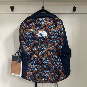 NWT The North Face Women's Jester Laptop Navy Floral Backpack